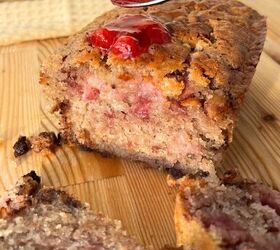 Sourdough Strawberry Chocolate Chip Loaf Cake