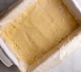 old fashioned lemon bars, Spread the crust out over the bottom of the baking dish