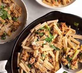 sausage pine nut currant pasta, Close up of Sausage Pine Nut Currant Pasta