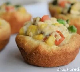 Use your leftover chicken for these adorable and delicious mini chicken pot pies
