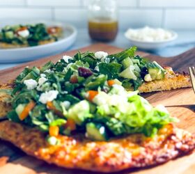 high protein greek salad chicken pizza