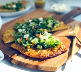 high protein greek salad chicken pizza