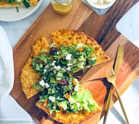 high protein greek salad chicken pizza