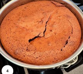 flourless chocolate cake passover, A fully cooked flourless chocolate cake still in the springform pan