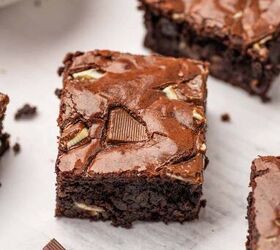 andes chocolate mint brownies, Shiny top mint chocolate brownies