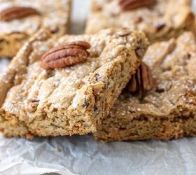 No one will guess that these chewy blondies start with a cake mix and take less than 10 minutes to prepare