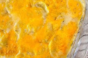 This creamy scalloped potato dish is a family favorite (just look at it!)