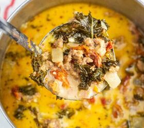 This creamy parmesan Italian sausage soup is super flavorful & filling