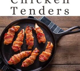 bacon wrapped chicken tenders wrapped chicken tenders, Bacon Wrapped Chicken Tenders Pin with text overlay