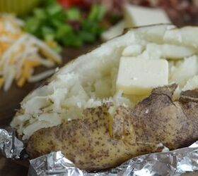 air fryer baked potato recipe, air fryer baked potato in foil