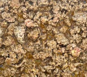 one pan lamb couscous, Close up of lamb browning in a pan