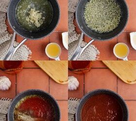 gluten free red enchilada sauce, Gluten Free Red Enchilada Sauce bring made in a pot