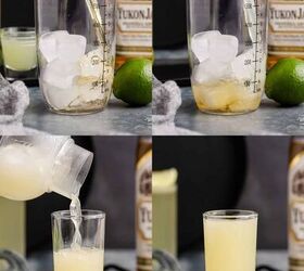 snake bite shot, Snake Bite Shot Being Made in a Cocktail Shaker and Poured