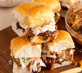 pulled pork sliders on hawaiian rolls, Pulled Pork Sliders on Hawaiian Rolls Stacked