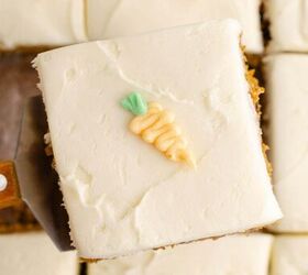 carrot sheet cake, Carrot Sheet Cake Being Served