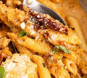 marry me chicken pasta recipe, Marry Me Chicken Pasta on a Serving Spoon