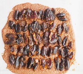 crunchy quinoa chocolate date bark a healthy ish sweet treat, step 7 to make the Crunchy Quinoa Chocolate Date Bark Recipe add the date layer