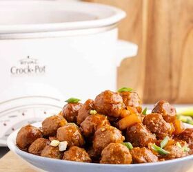 sweet and sour meatballs crockpot, Sweet and Sour Meatballs Crockpot Served in a Bowl
