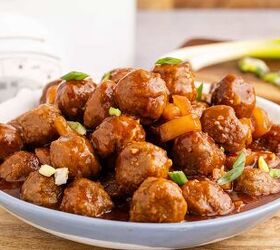 sweet and sour meatballs crockpot, Sweet and Sour Meatballs Crockpot Served in a Large Bowl