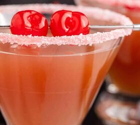 love potion cocktail, Love Potion Cocktail Close Up with Sugared Rim