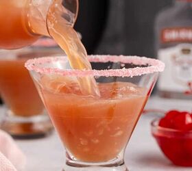 love potion cocktail, Love Potion Cocktail Being Poured into a Glass