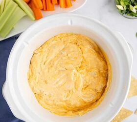 slow cooker buffalo chicken wing dip, Slow Cooker Buffalo Chicken Wing Dip with Vegetables on the Side