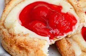 This cherry cream cheese crescent roll Danish recipe turns simple ingredients into a sweet dessert