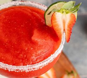 frozen strawberry margarita cocktail recipe, Frozen Strawberry Margarita Cocktail Recipe Close Up