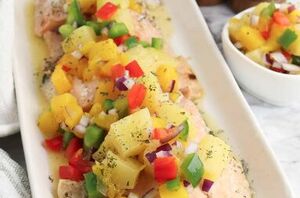 This fresh and vibrant Caribbean salsa is the perfect pairing with grilled salmon
