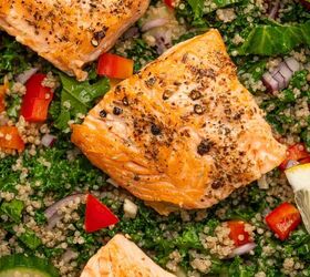 Salmon Kale Quinoa Salad