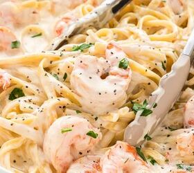 creamy fettuccine alfredo with shrimp