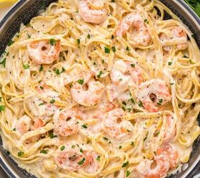 creamy fettuccine alfredo with shrimp