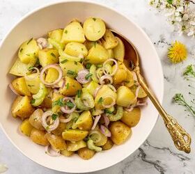 old fashioned potato salad with lemon and tarragon