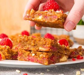 Raspberry White Chocolate Blondies