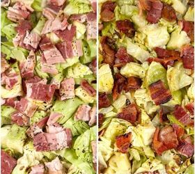 baked cabbage with bacon simple and delicious, Cabbage bacon baking steps