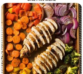 sheet pan chicken and veggies recipe healthy sheet pan meal, Sheet Pan Chicken And Veggies Pin with text overlay