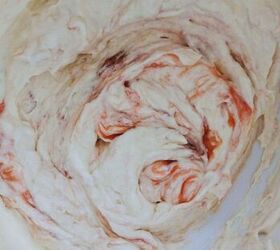 mini rhubarb fool, Gently fold cooked rhubarb into the whipped cream ideally in two batches