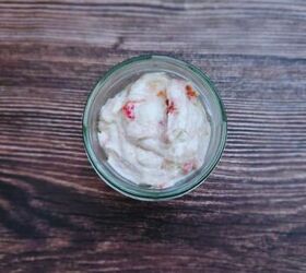 mini rhubarb fool, The mini rhubarb fool in a glass