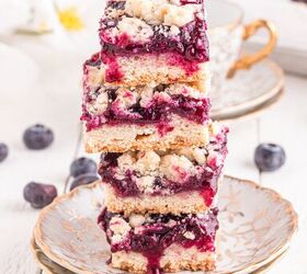 These blueberry bars are so easy to whip up and use simple ingredients