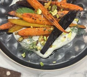 roasted rainbow carrots dill yogurt sauce