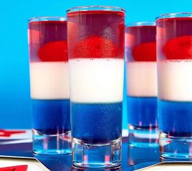memorial day recipes, Memorial Day Recipes Red White and Blue Jello Shots close up