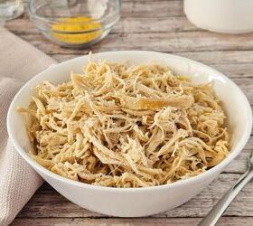 This slow cooker shredded chicken is tender, packed with flavor, and made from simple ingredients