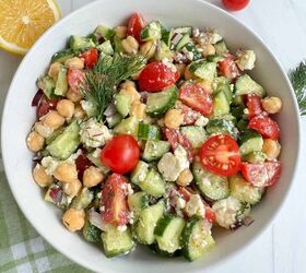 Chickpea Cucumber Feta Salad
