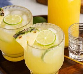 pineapple rum cocktail, Pineapple Rum Cocktail on a Tray