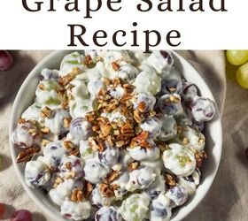 grape salad recipe easy creamy grape salad, Grape Salad Pin with text overlay