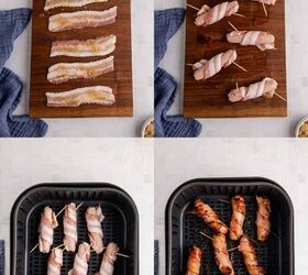 bacon wrapped sausage in air fryer, Bacon Wrapped Sausage being made in an Air Fryer
