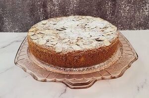 This moist, tender almond flour cake is SO easy to make!