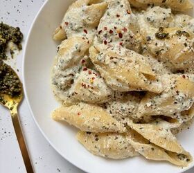 15 minute creamy pesto and ricotta pasta, Pesto and Ricotta Pasta