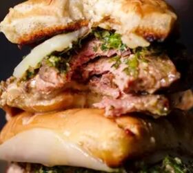 There is no chance you'll be leaving even one bite of this steak sandwich behind (delicious!)