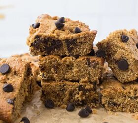 Chickpea Flour Blondies With Chocolate Chips (High Protein,1 Bowl)
